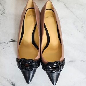 Alexandre Birman Bicky Ballet Pony Black/Nude Flats 37